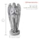 Alpine Corporation 47" Tall Indoor/Outdoor Praying Angel Statue Yard Art Decoration, Light Gray