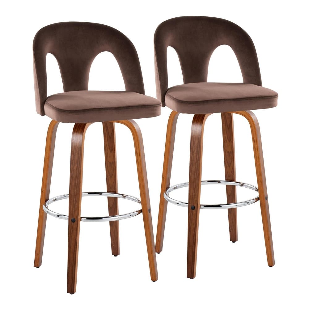 Ava Upholstered 30" Fixed-Height Counter Stool - Set of 2