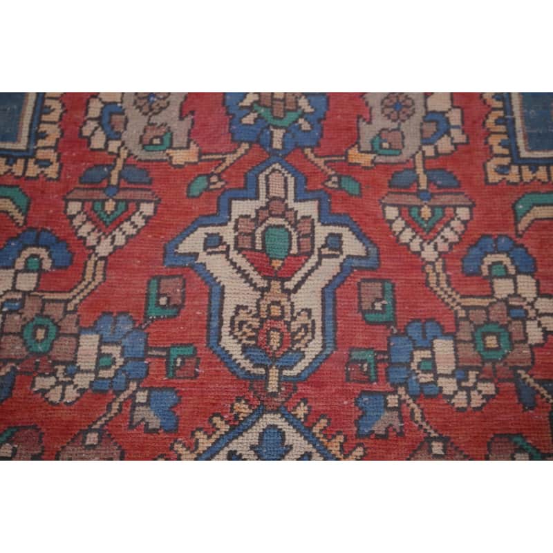 Bakhtiari Persian Vintage Area Rug Handmade Wool Carpet - 6'10"x 10'1"