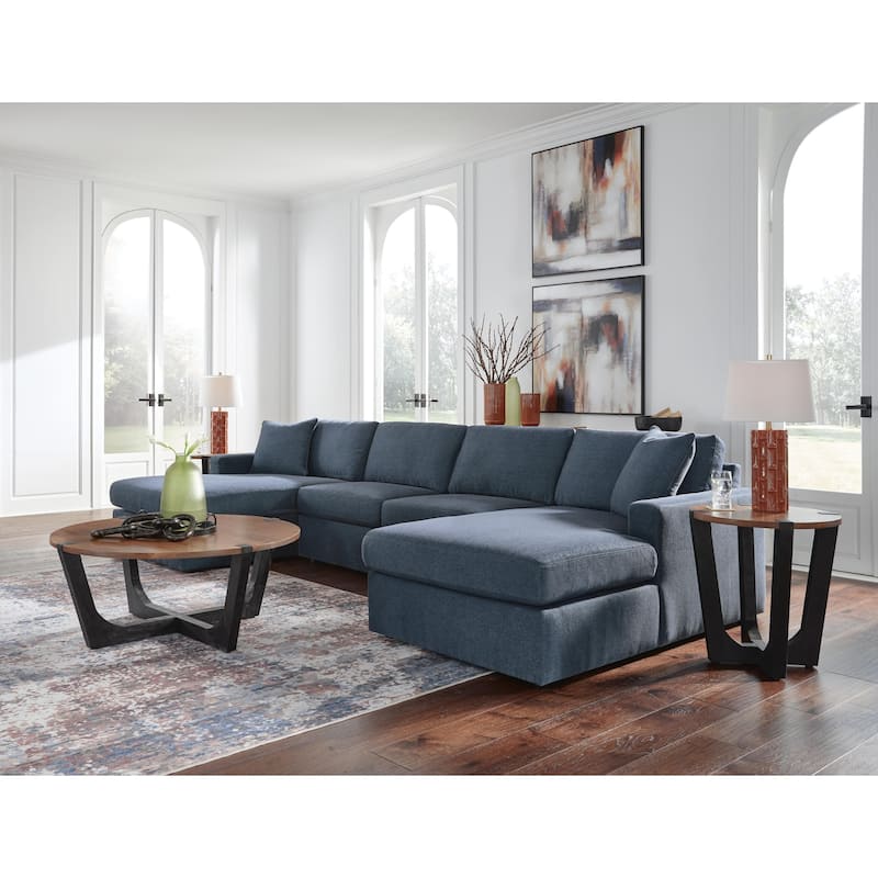 Signature Design by Ashley Modmax 4-Piece Double Chaise Sectional - 142"W x 68"D x 36"H