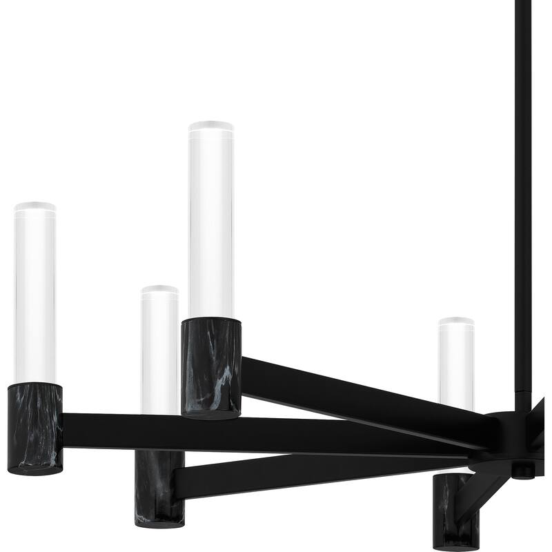Adler Integrated LED Matte Black Chandelier