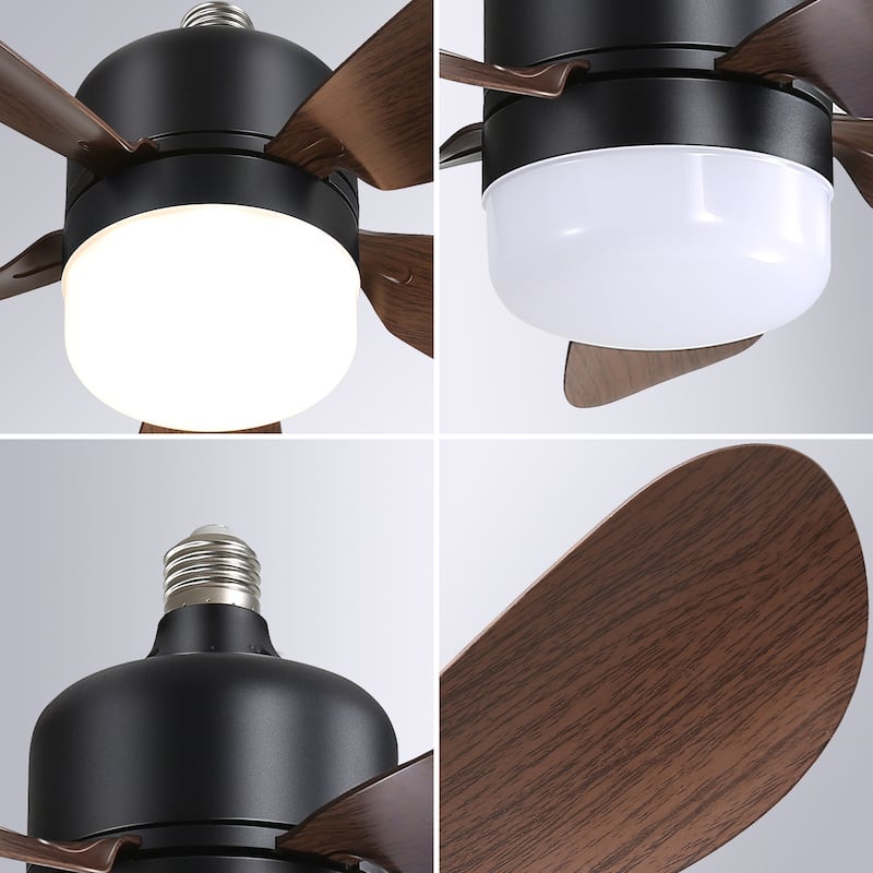 Modern Fan Light with Lighting Mode and Remote Control, Adjustable Wind Speed for Bedroom and Lounge Area