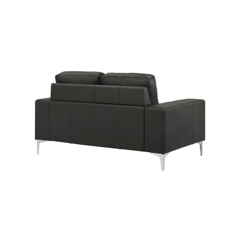 Faelin 79" Modern Sofa Loveseat, Top Grain Leather Couch with Removable Cushions