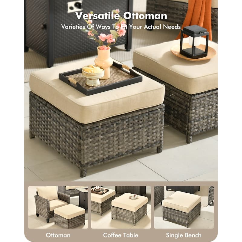 OVIOS 6 Pieces Patio Furniture Set with Fire Pit