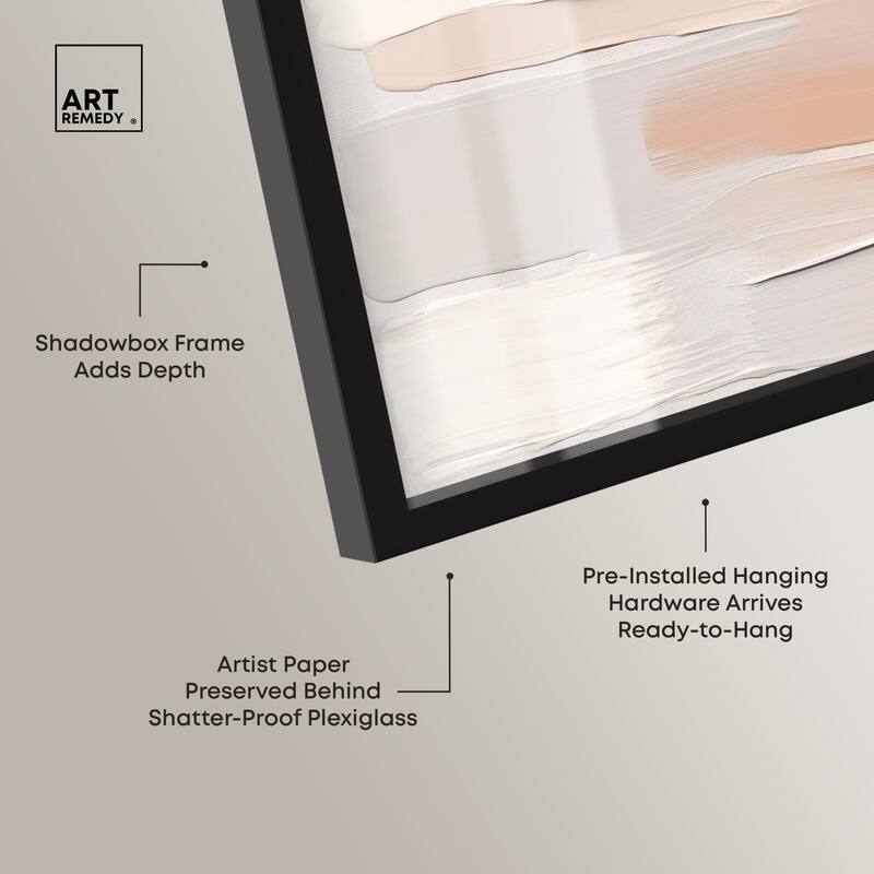 Roseate Cream Tones I Shadowbox by Art Remedy