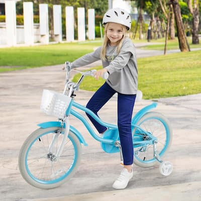 Kids Bike Toddler Bicycle for 4-8 Years w/ Training Wheel Kickstand