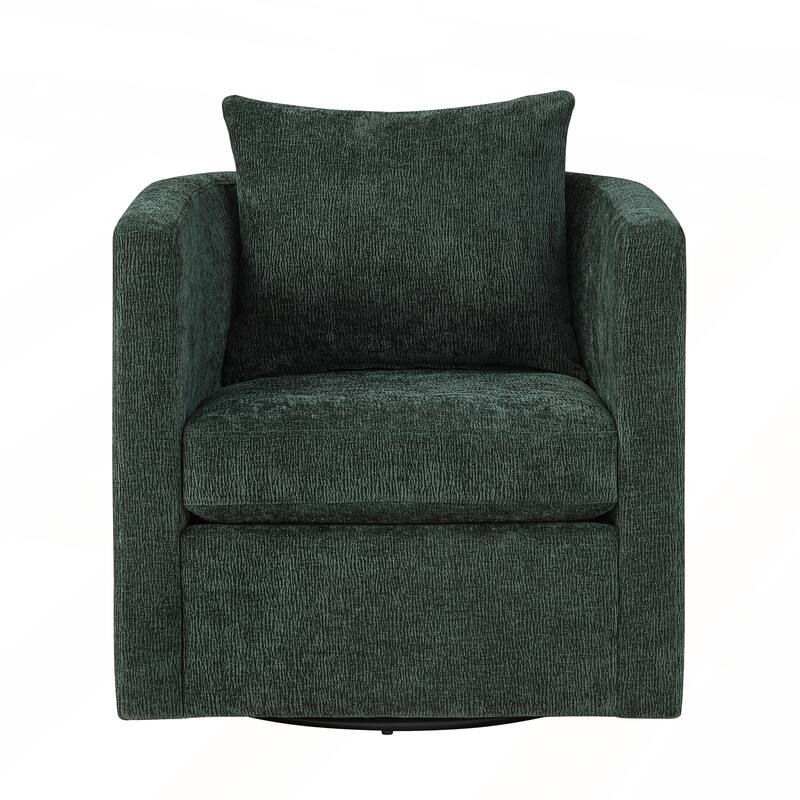 Performance Fabric Swivel Barrel Chair