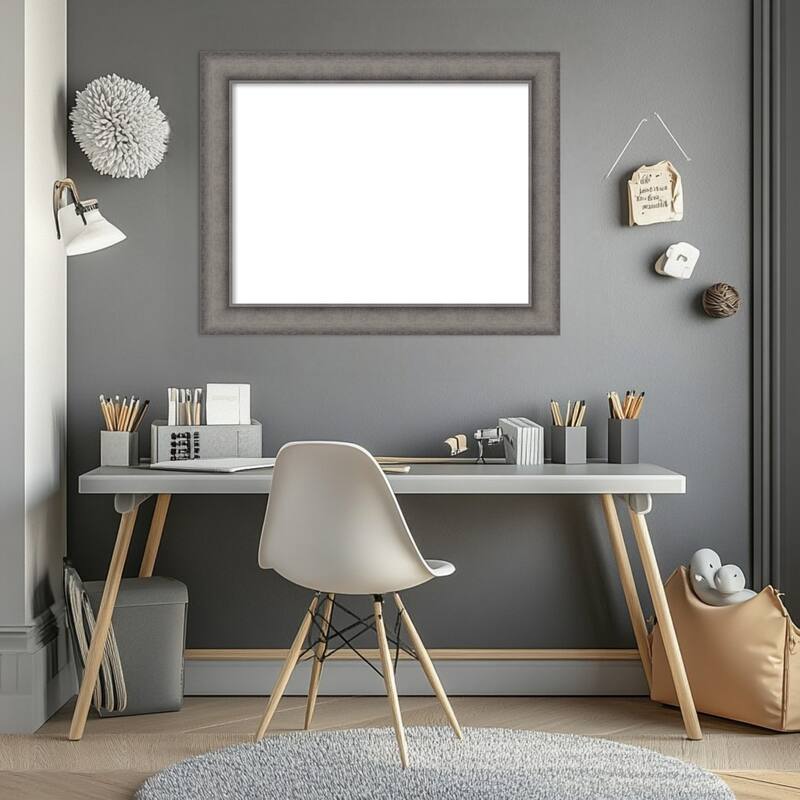 Amanti Art Burnished Concrete Framed Dry Erase Magnetic Board