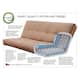 Somette Lodge Storage Futon Set in Natural Finish with Faux Leather ...