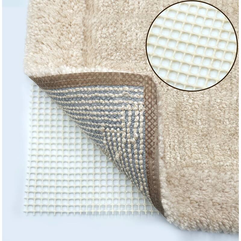 Beige Non Slip Thick Cushioned Skid Resistant Rug Pad - 10' x 14' Feet