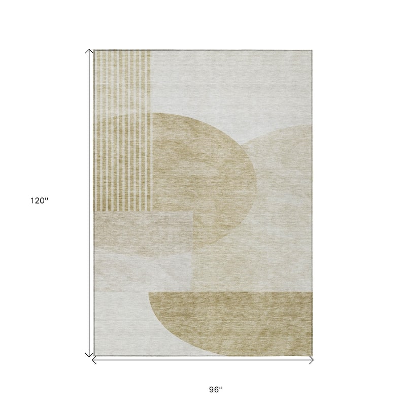 HomeRoots Geometric Transitional Rectangle Outdoor Rug