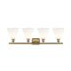 Option Matte White / Brushed Brass Finish