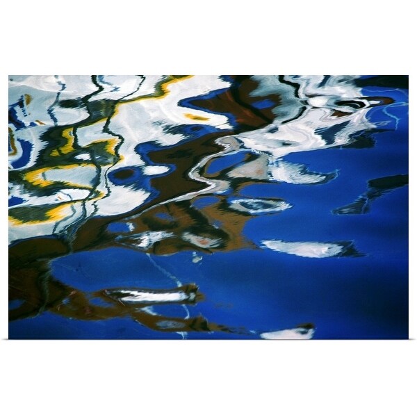 "Multi colored pattern on water surface, full frame" Poster Print