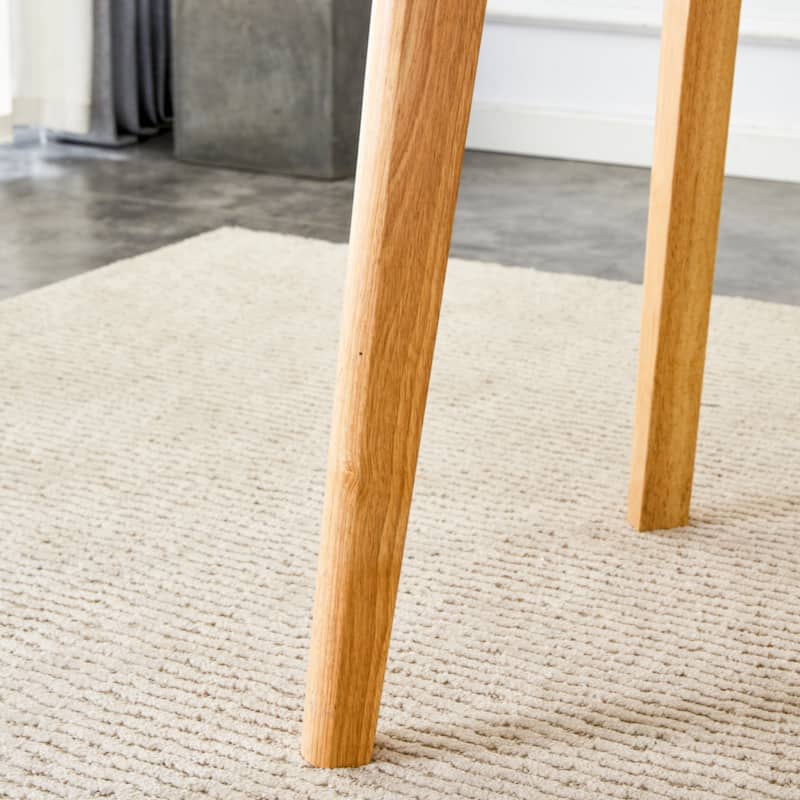 sintered stone tabletop with rubber wooden legs