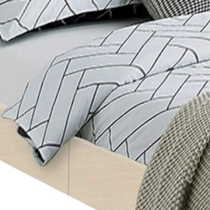 Beige Wood Bed Frame Faux Leather Upholstered Panel Headboard Slats