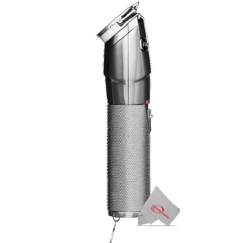 Babyliss Pro FX788S Silver FX Metal Lithium Cordless Trimmer + BaByliss Pro Fade Brush BPFADEB + BaByliss Pro 9" Clipper Comb