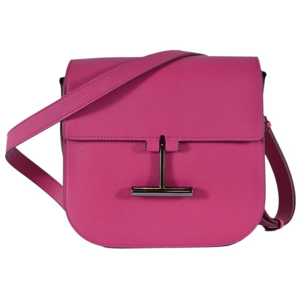Shop Tom Ford Women&#39;s Hot Pink Leather Tara T Clasp Crossbody Purse Bag - Free Shipping Today ...