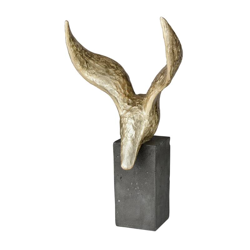 Elk Home Winged Bird Gold Composite 11.5 Inch Wide Sculpture