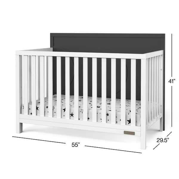 dimension image slide 1 of 2, Orbit 4-in-1 Flat Top Convertible Crib