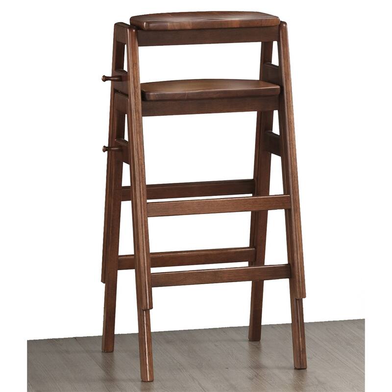 Mid-Century Modern Wood Stackable Barstools,Set of 2