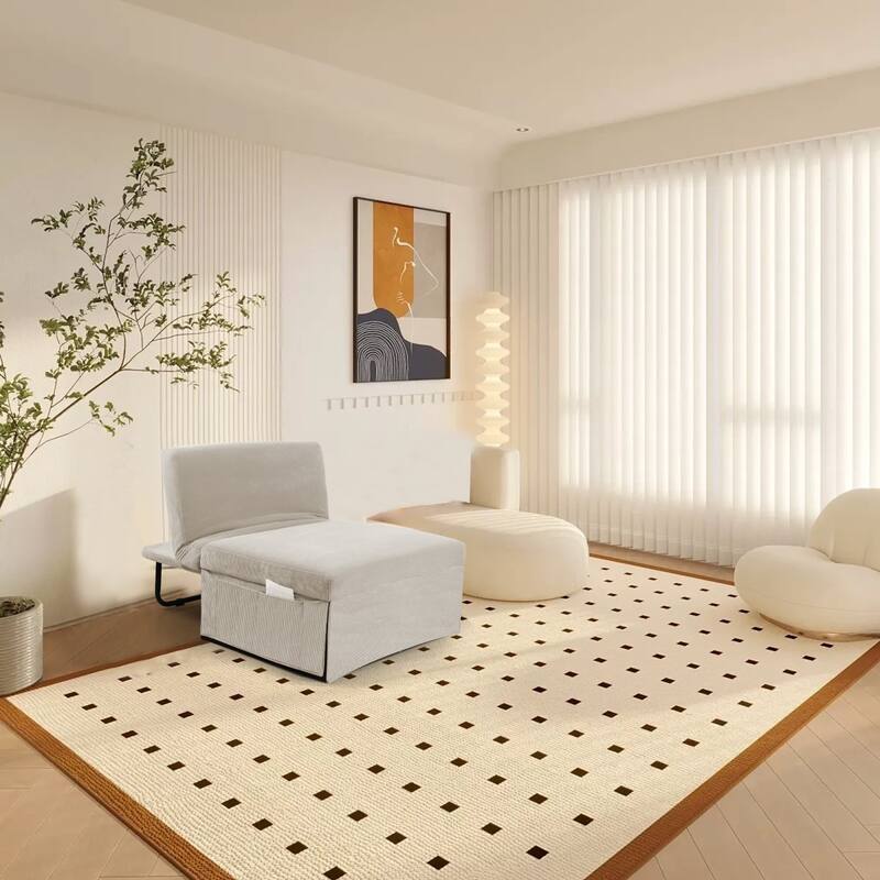 Modern 36.61" 4 in 1 Convertible Corduroy Lounge Chair with Reclining Backrest and Pocket