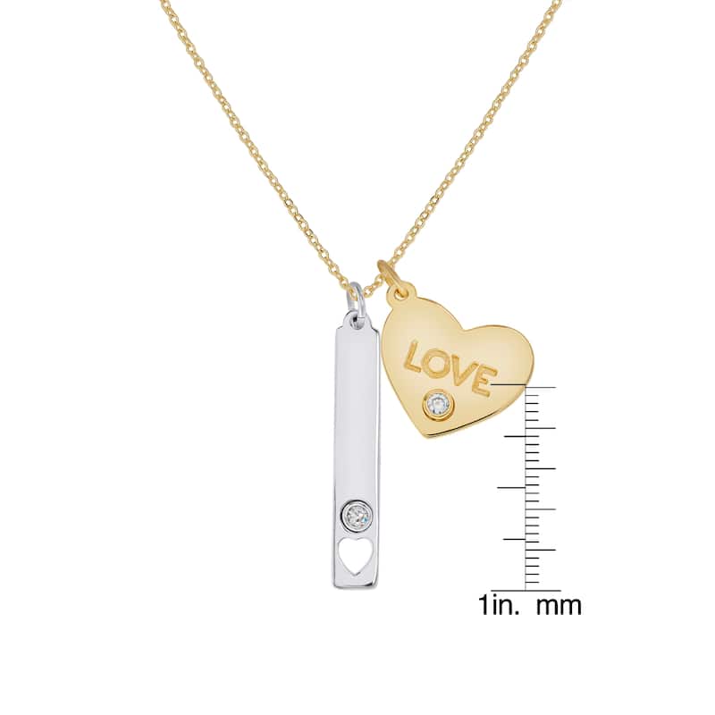 Victoria Townsend .925 Sterling Silver Mother Daughter Friend Dogtag Pendant