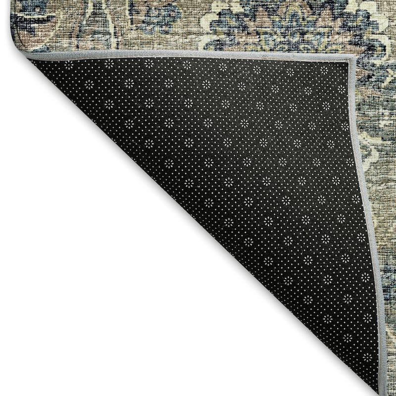 Premium Washable Super Soft Traditional Damask Mayfield Rug