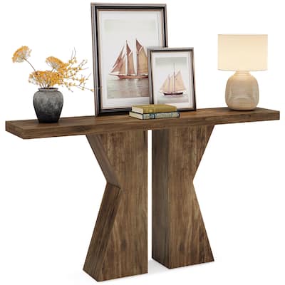 Double K Base Farmhouse Console Sofa Hall Table for Entryway