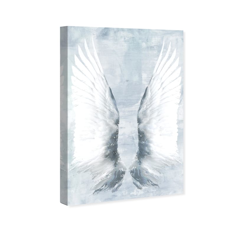 Wynwood Studio Canvas Fashion and Glam Dreaming Wings Blue and Light Blue Modern & Contemporary Wall Art Canvas Print