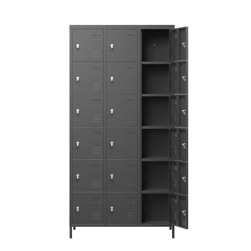 18 Door 72"H Metal Lockers With Lock