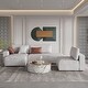 preview thumbnail 4 of 10, 145'' Leath-Aire Sofa Modern Sectional Sofa for Living Room