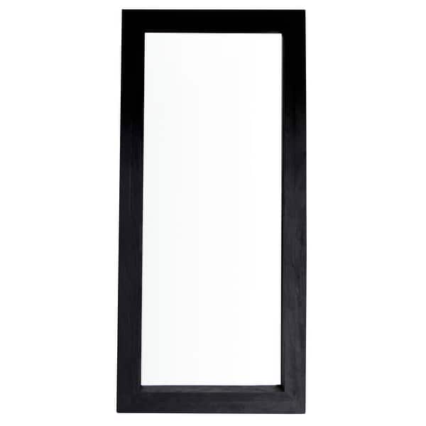 Cornell Wooden Floor Mirror with Wide Base, Black Bed Bath & Beyond
