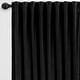 preview thumbnail 3 of 1, 96" Long - 2 Piece Black Velvet Room Darkening Grommet Window Curtain Panel Set - 104" x 96"