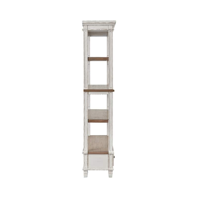 Signature Design by Ashley Realyn Casual Bookcase Two-tone - 45" W x 16" D x 74.5" H