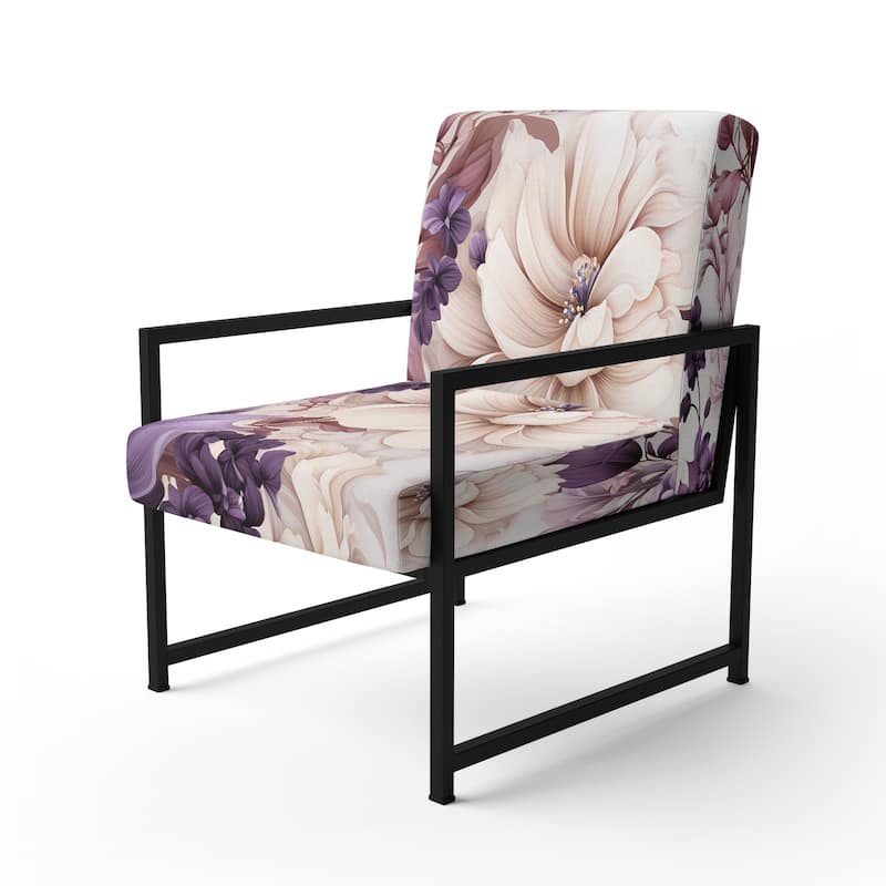 Designart "Ethereal Floral Delight Victorian Pattern III" Upholstered Floral Accent Chair and Cottage Arm Chair - Multiple Color