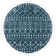 preview thumbnail 54 of 62, SAFAVIEH Berber Fringe Shag Liller Trellis Area Rug 6'7" Round - Blue/Ivory - Round