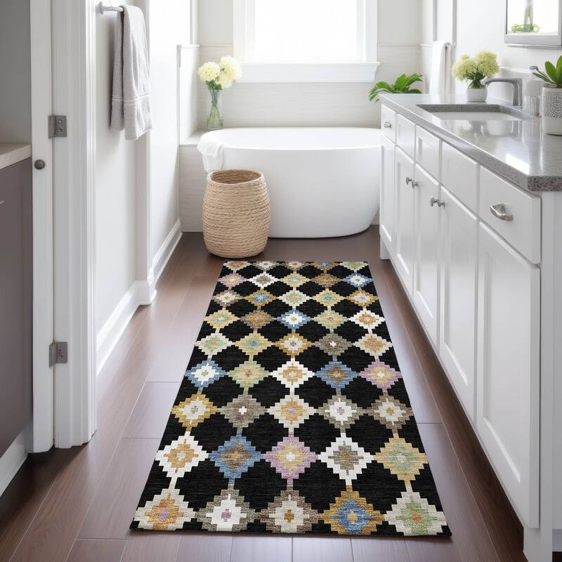 Machine Washable Indoor/ Outdoor Global Ahmet Chantille Rug