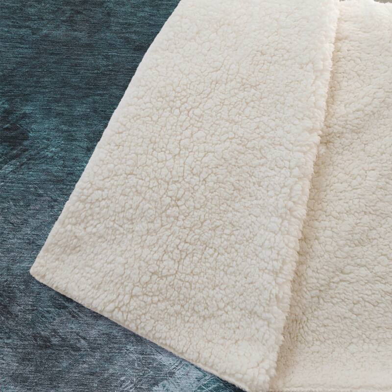 Premium Machine Washable Modern Abstract Sherpa Throw Blanket