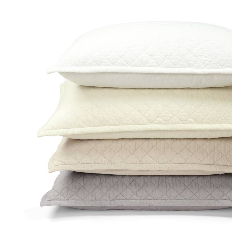 Lush Decor Belgian Flax Prewashed Linen Rich Cotton Blend Quilt 3 Piece Set