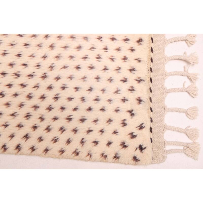 ECARPETGALLERY Hand-knotted Pak Finest Marrakesh Cream Wool Rug - 4'3 x 6'0