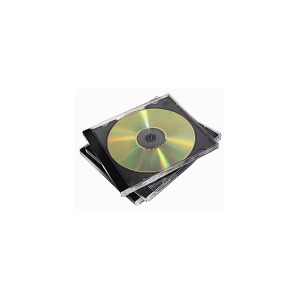 Fellowes, Inc. 98330s Fellowes 98330 NEATO Slim Jewel Cases, Clear/Black, 50-Pack