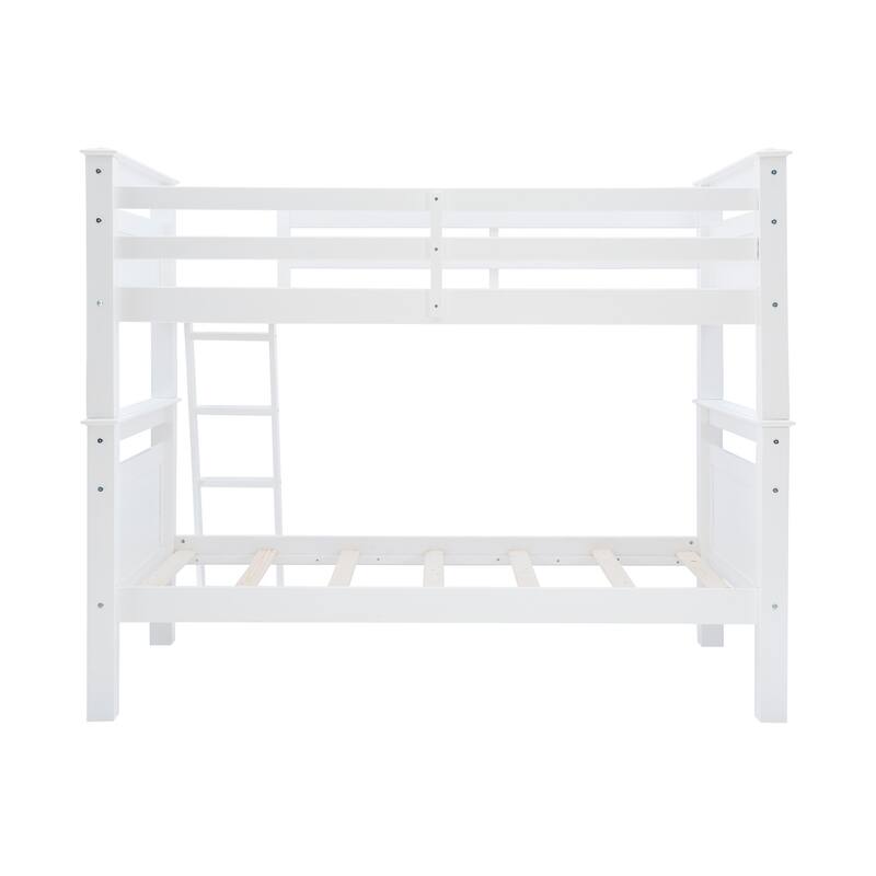 Linon Beckett Wood Twin Over Twin Bunk Bed