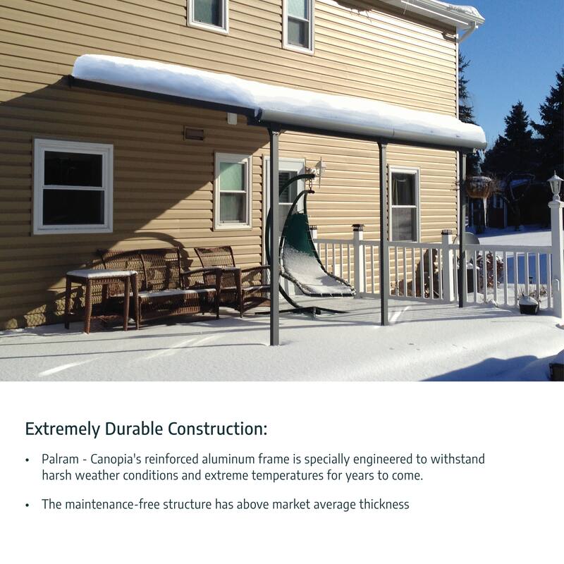 Olympia 10 ft. Gray/Bronze Aluminum Patio Cover