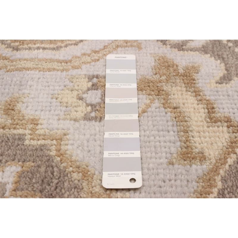 ECARPETGALLERY Hand-knotted Royal Oushak Light Grey Wool Rug - 7'10 x 9'11