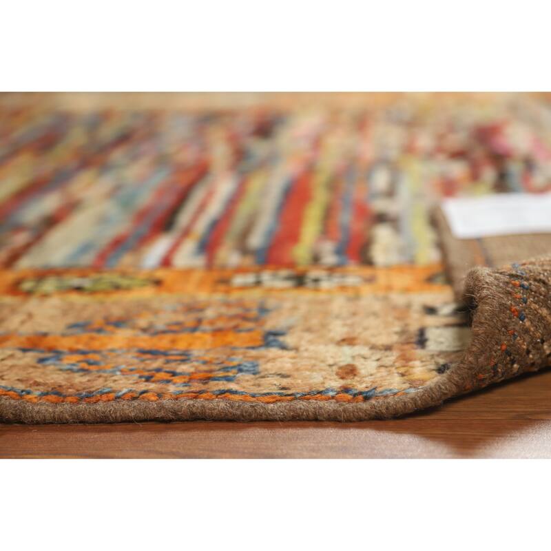 Multicolor Abstract Moroccan Oriental Area Rug Handmade Wool Carpet - 5'9" x 7'9"