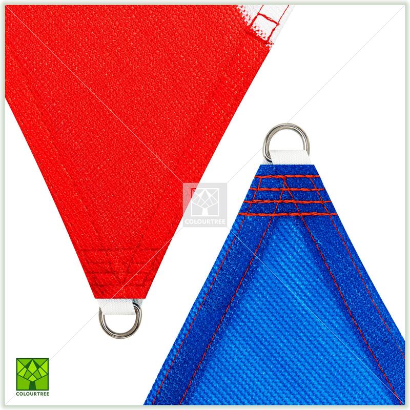 ColourTreeUSA Triangle Sun Shade Sail HDPE Mesh Fabric Screen Canopy UV Block 190 GSM