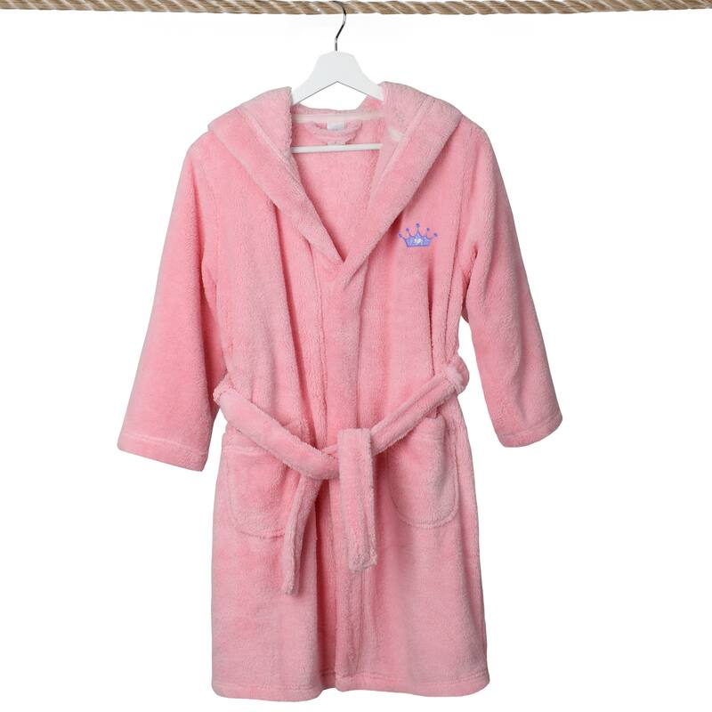 Sweet Kids 100% Polyester SUPER PLUSH Double Brushed Hooded Bathrobe - CROWN