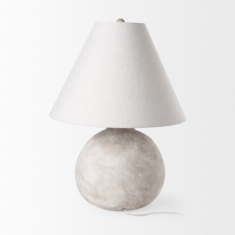Mehdi Cream Ceramic w/Cream Fabric Shade Table Lamp