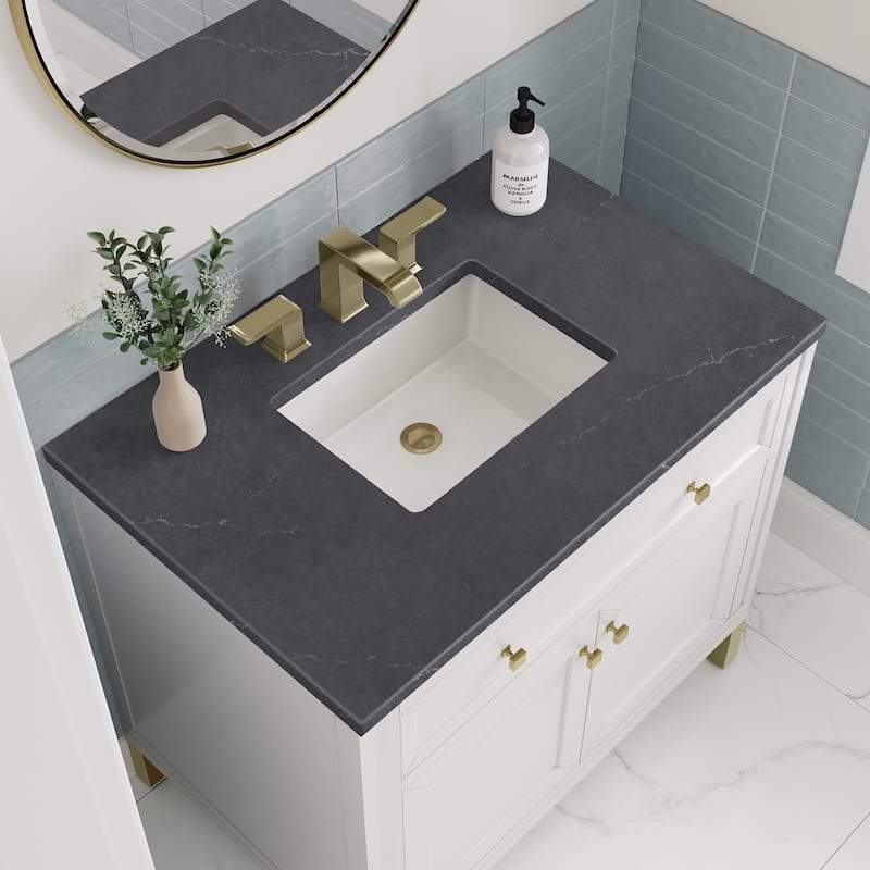 James Martin Vanities Chicago 36" Single Vanity, Glossy White