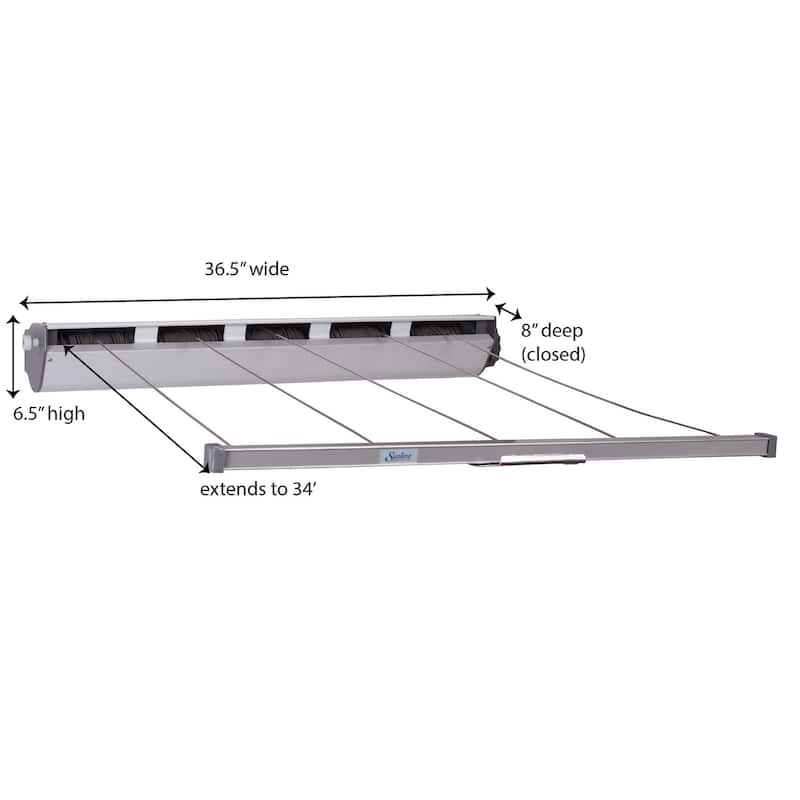 Household Essentials Retractable Clothesline 5-Line Dryer
